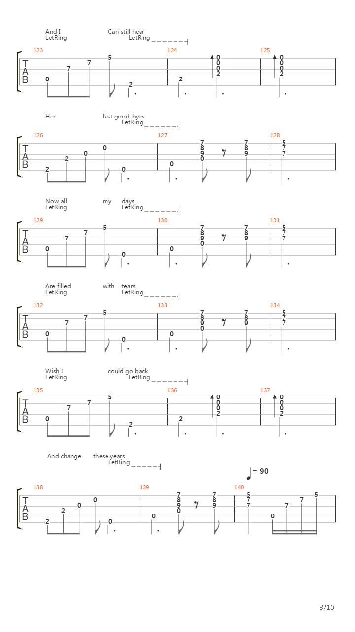 Changes吉他谱