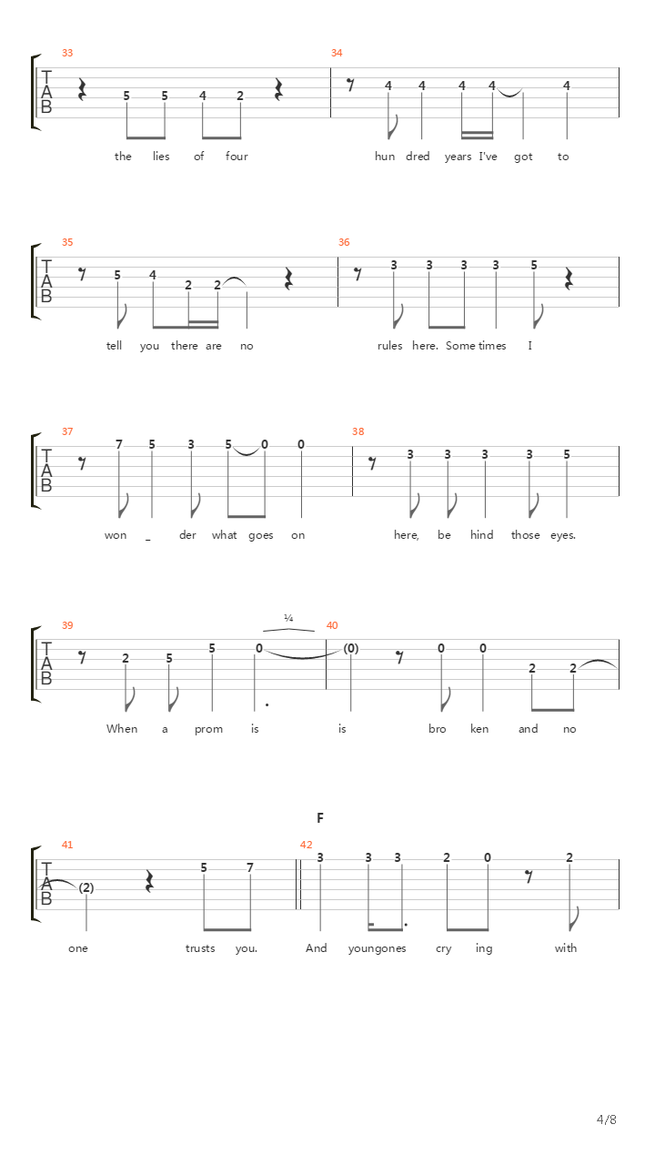 Cross Of Thorns吉他谱