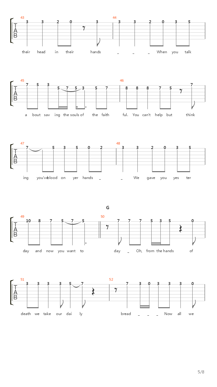 Cross Of Thorns吉他谱