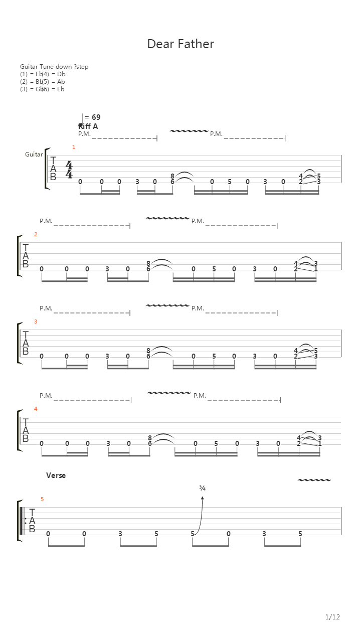 Dear Father吉他谱