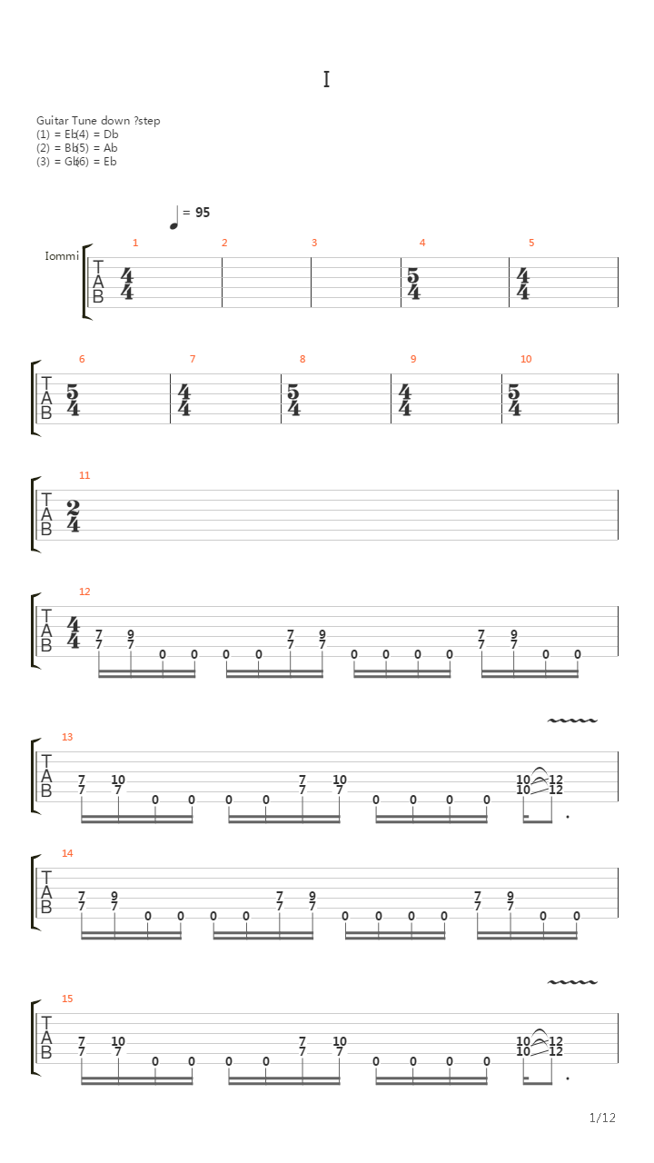 I吉他谱