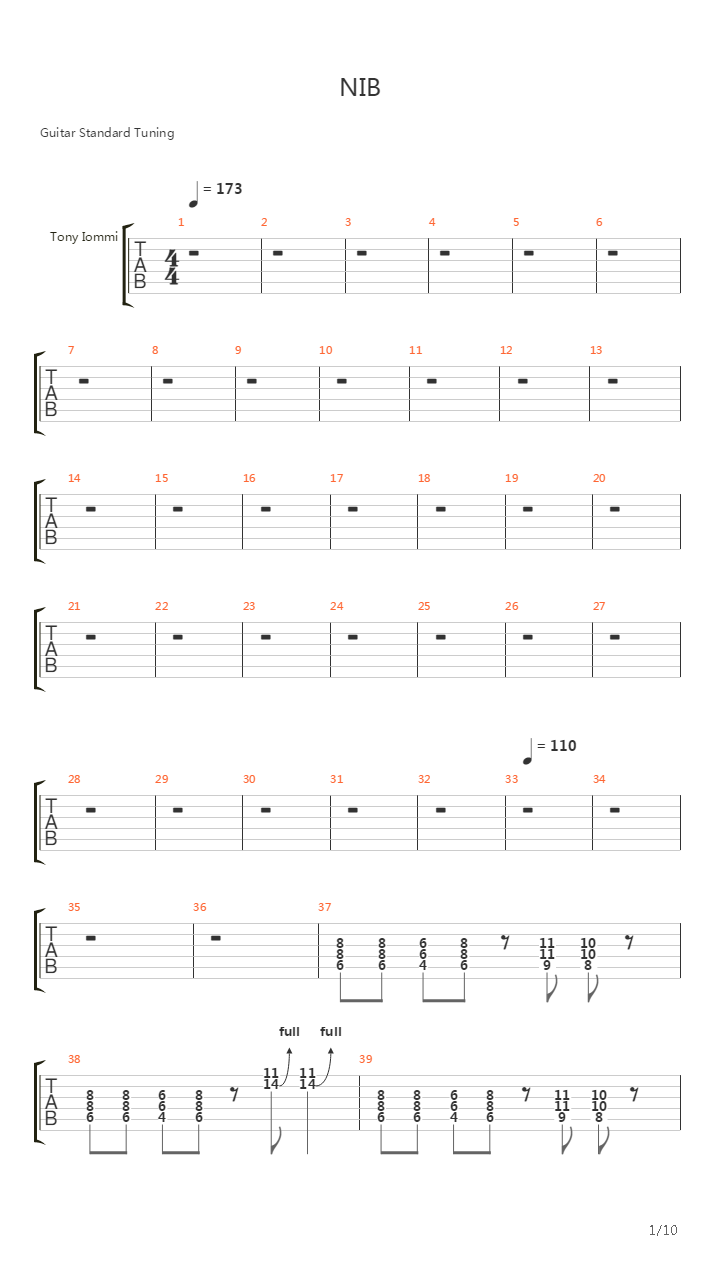 Nib吉他谱