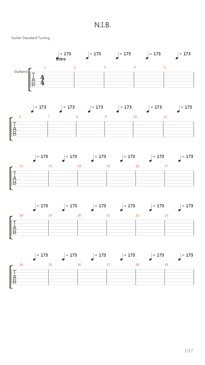 Nib吉他谱