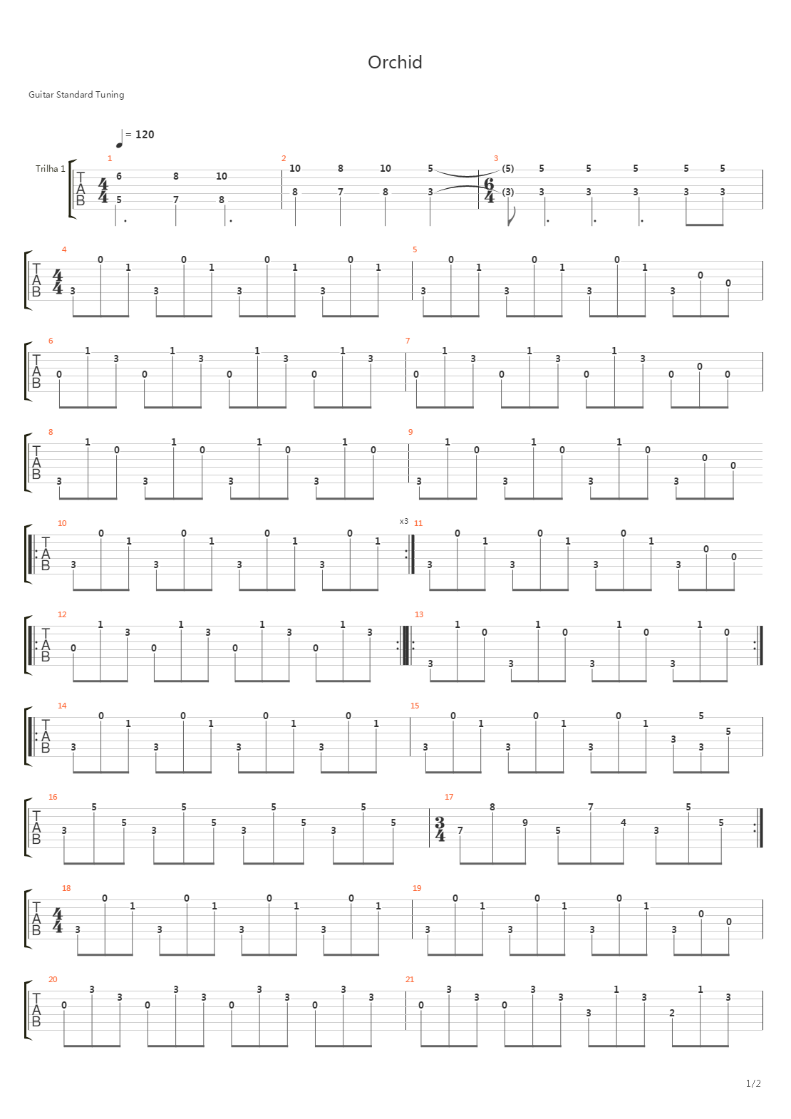 Orchid吉他谱