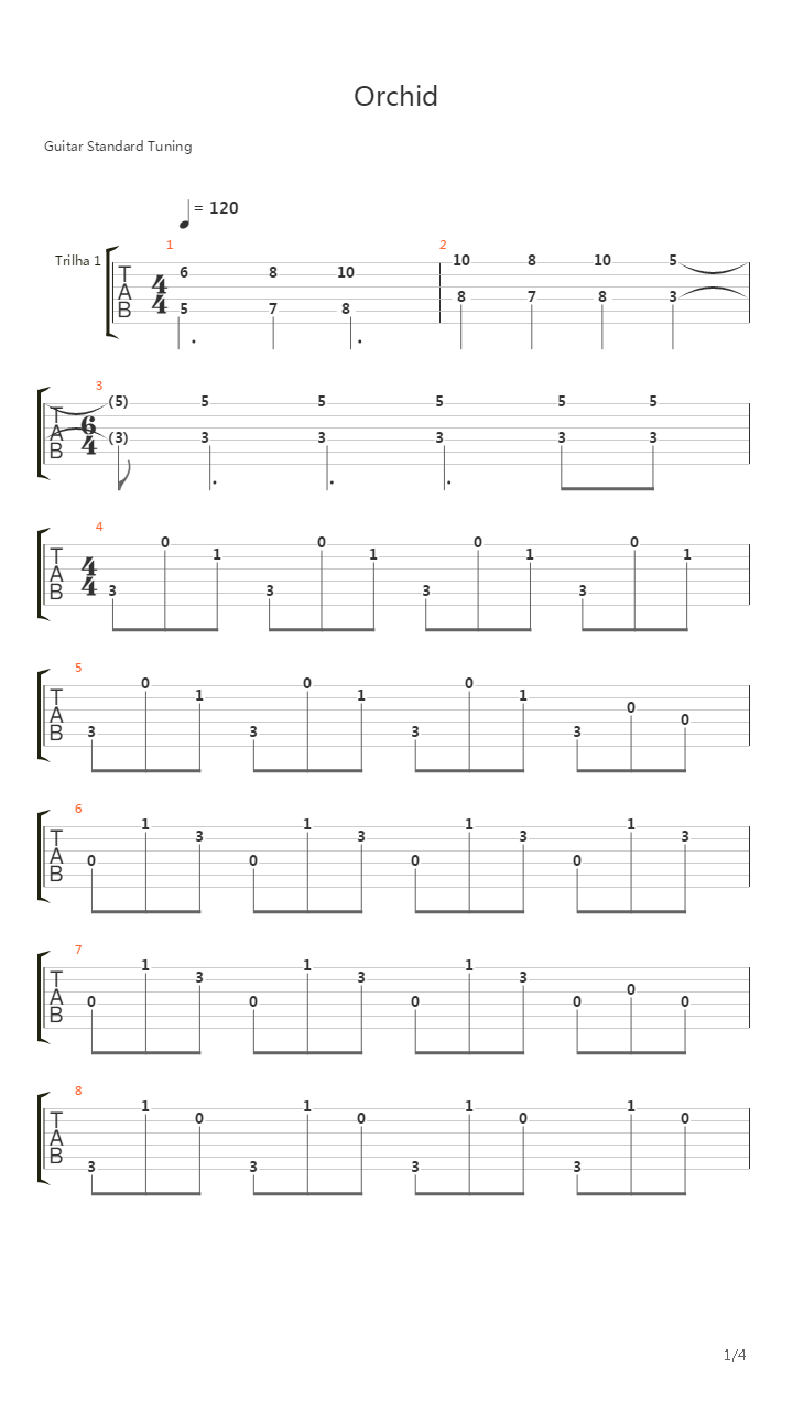 Orchid吉他谱