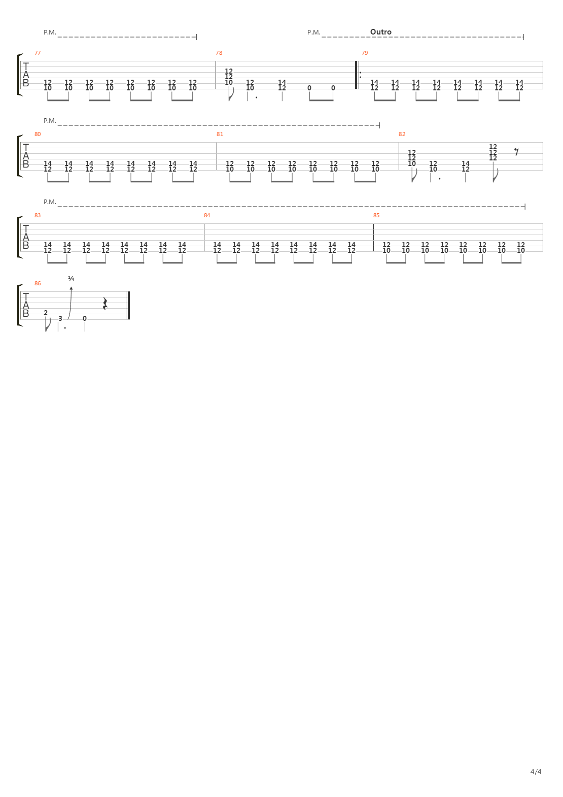 Paranoid吉他谱