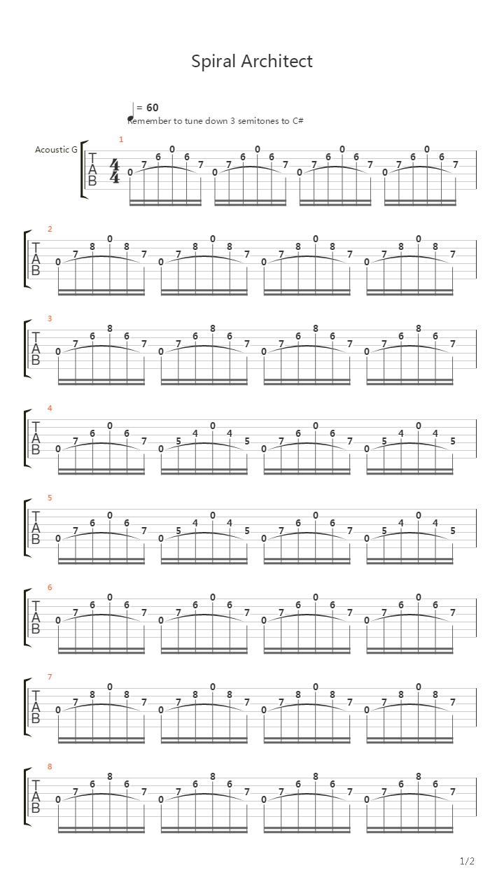 Spiral Architect吉他谱