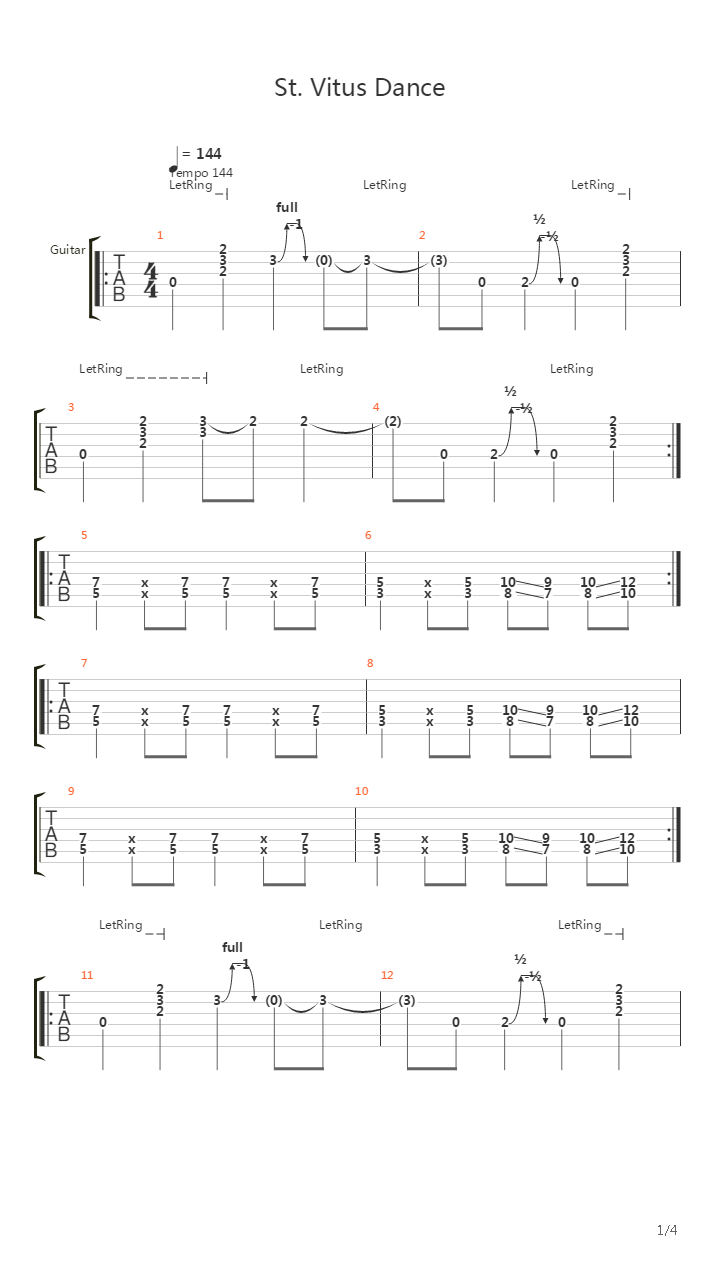 St Vitus Dance吉他谱