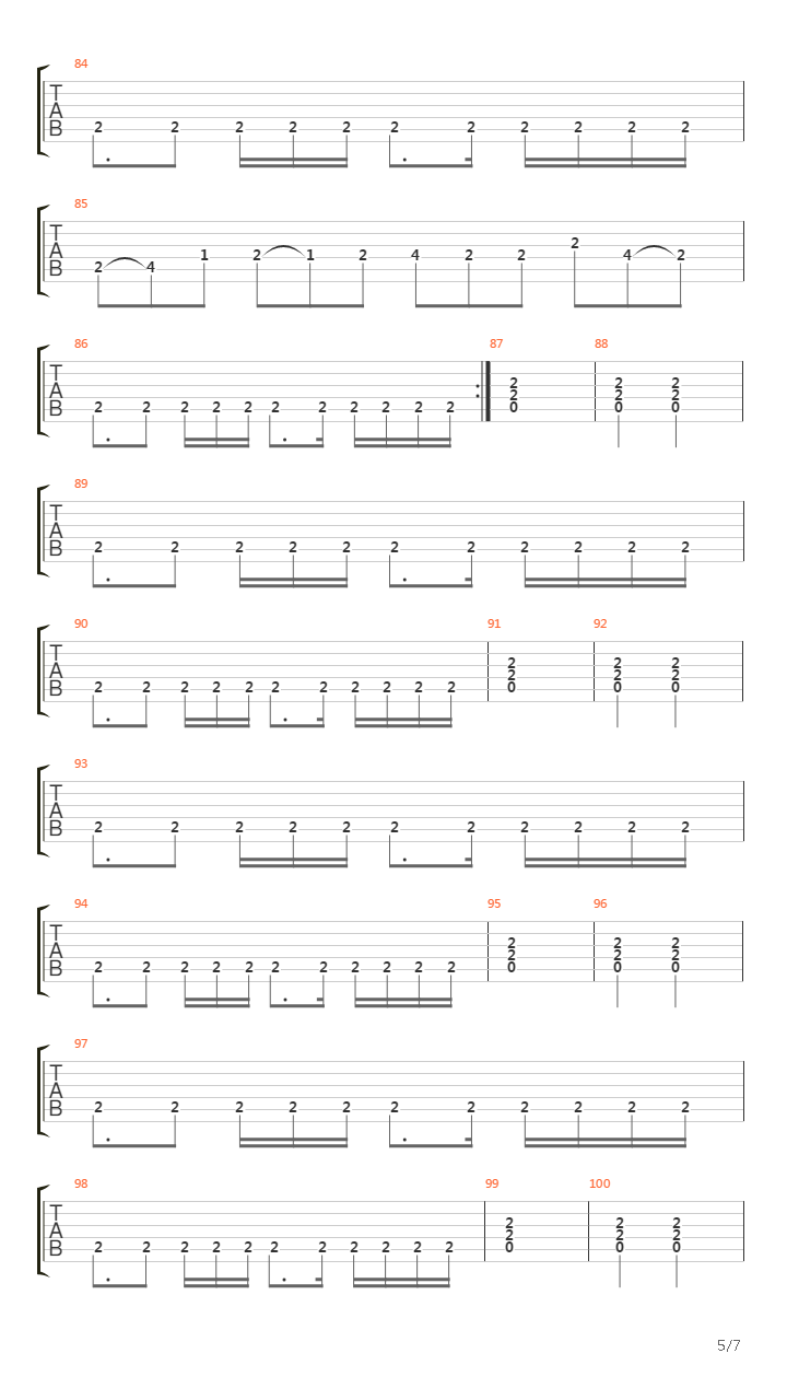 Symptom Of The Universe吉他谱