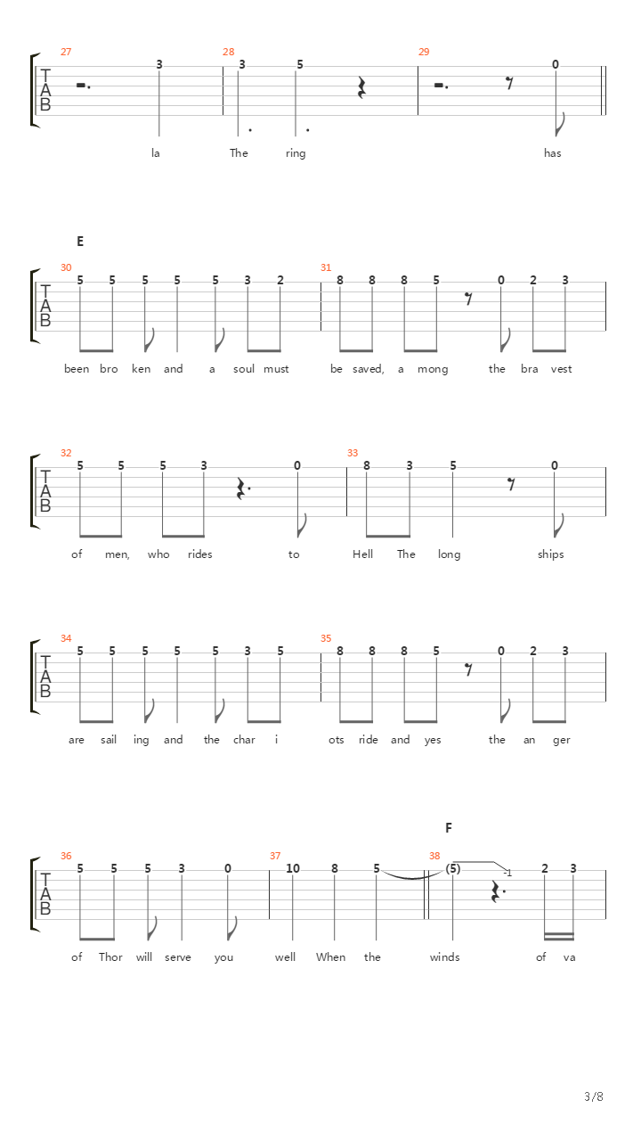 Valhalla吉他谱