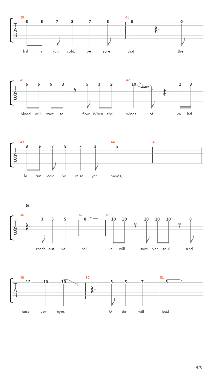 Valhalla吉他谱