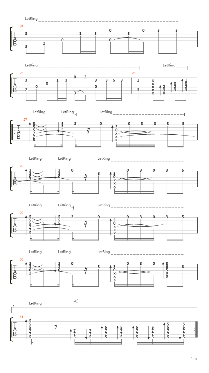 京韵悠悠(民乐改编吉他)吉他谱