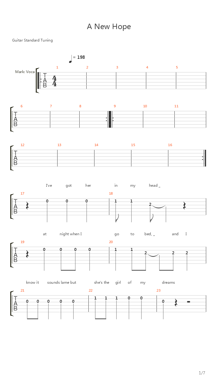A New Hope吉他谱