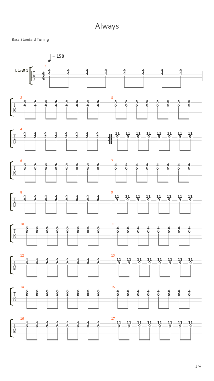 Always吉他谱