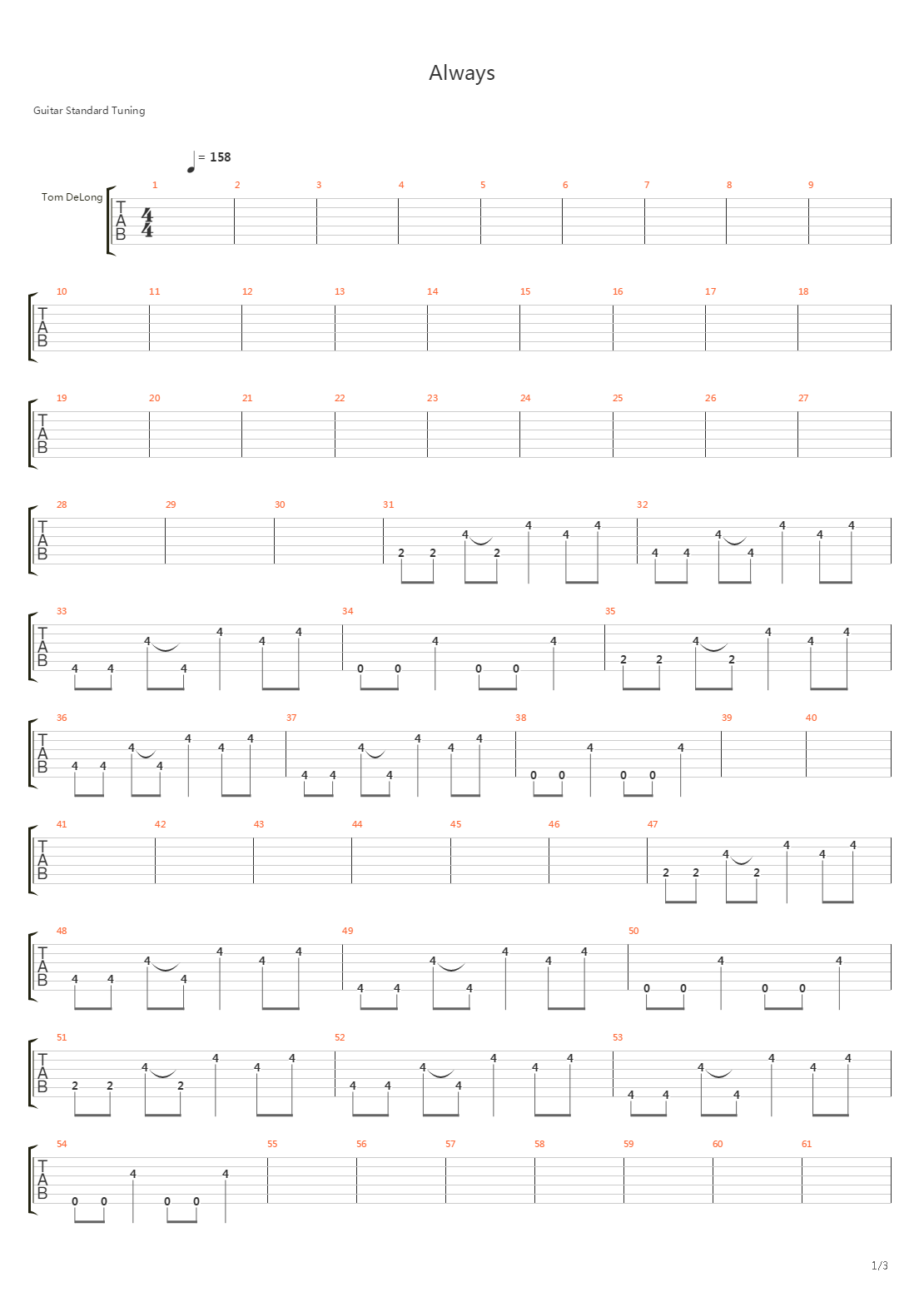 Always吉他谱