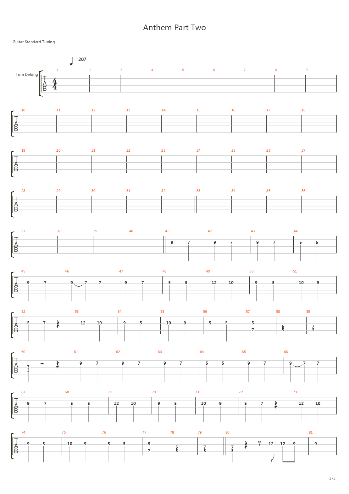 Anthem Part Two吉他谱