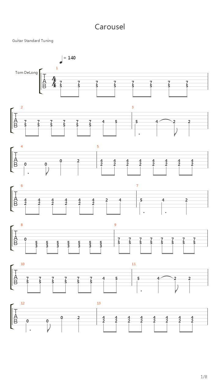 Carousel吉他谱