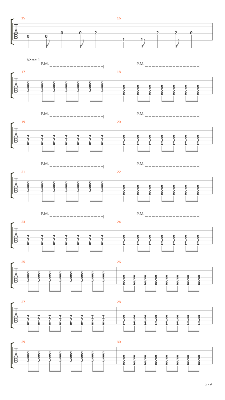 Dammit吉他谱