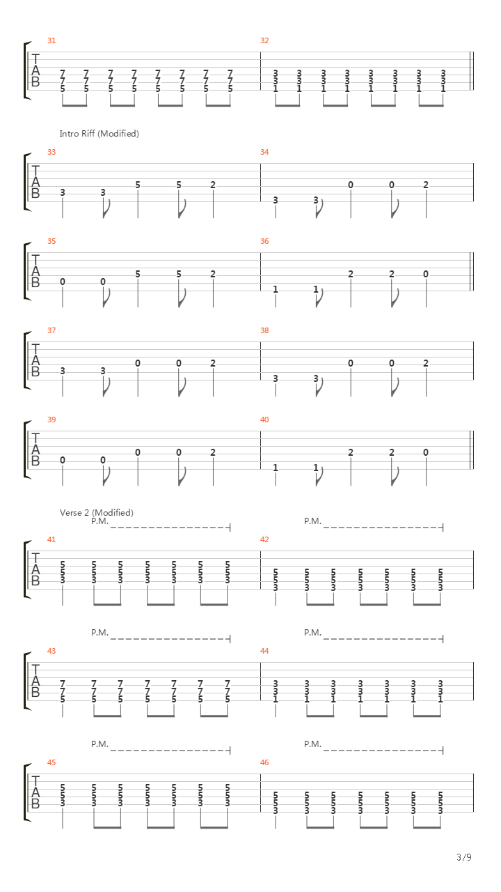 Dammit吉他谱