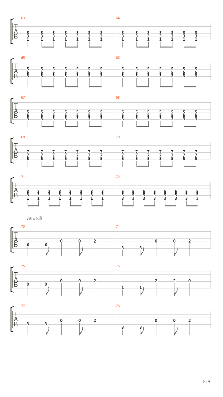 Dammit吉他谱