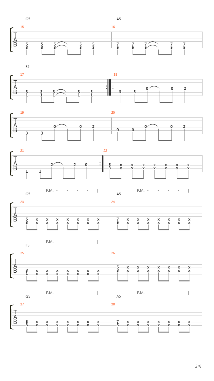 Dammit吉他谱