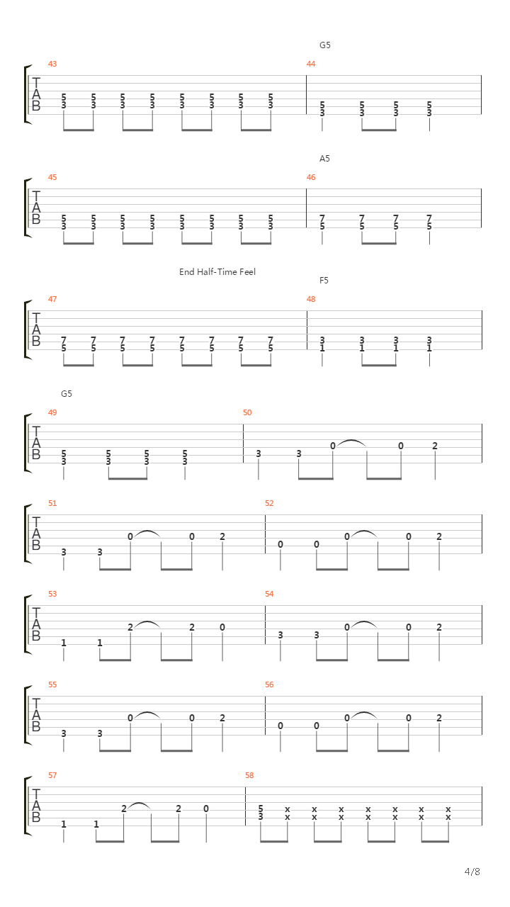 Dammit吉他谱