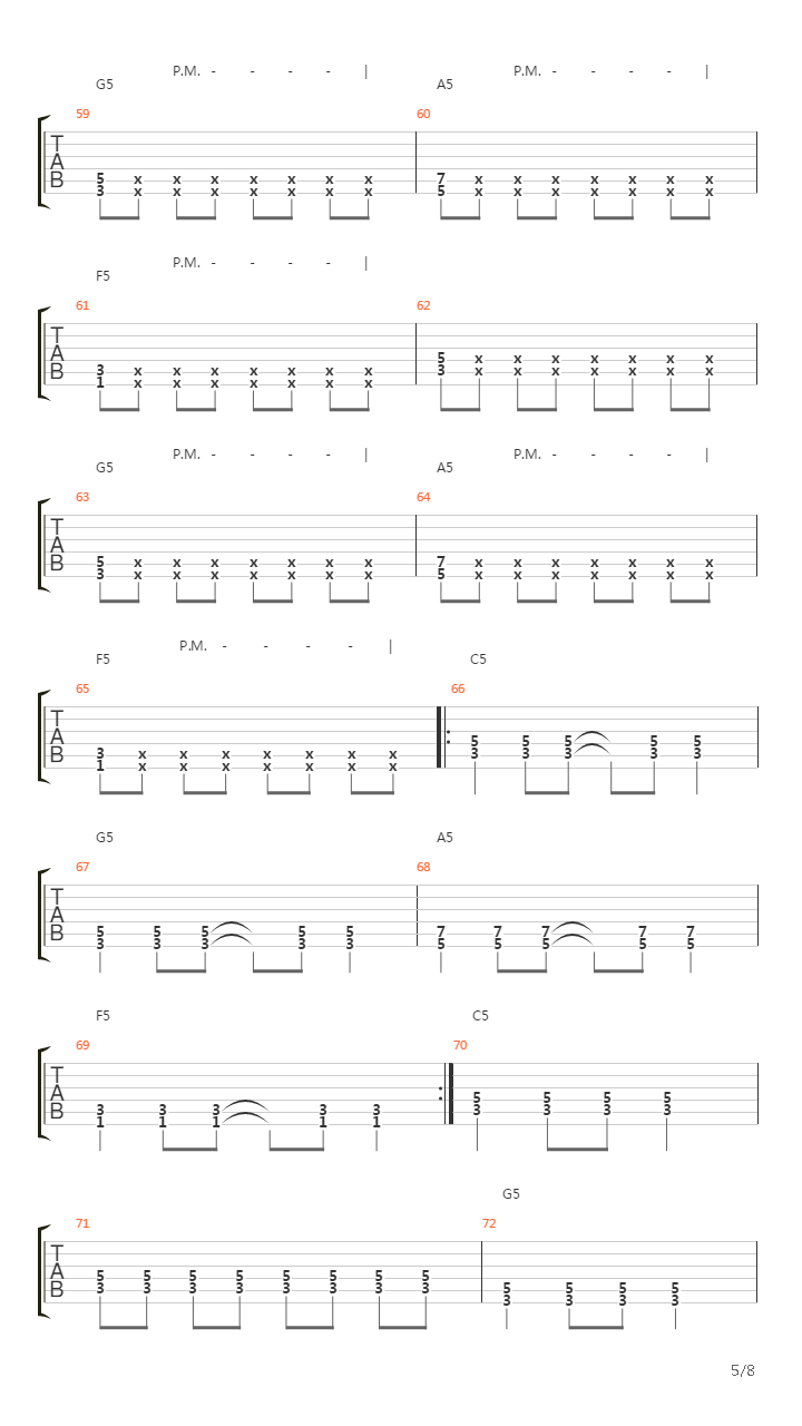 Dammit吉他谱