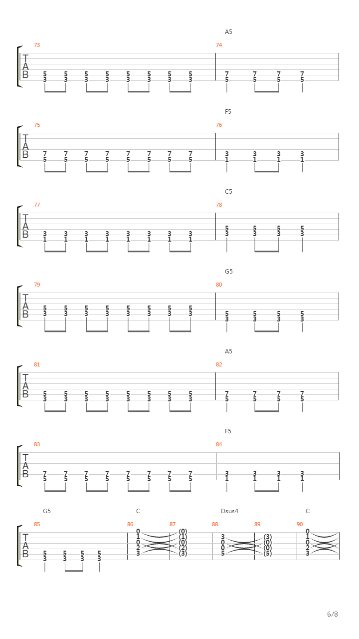 Dammit吉他谱