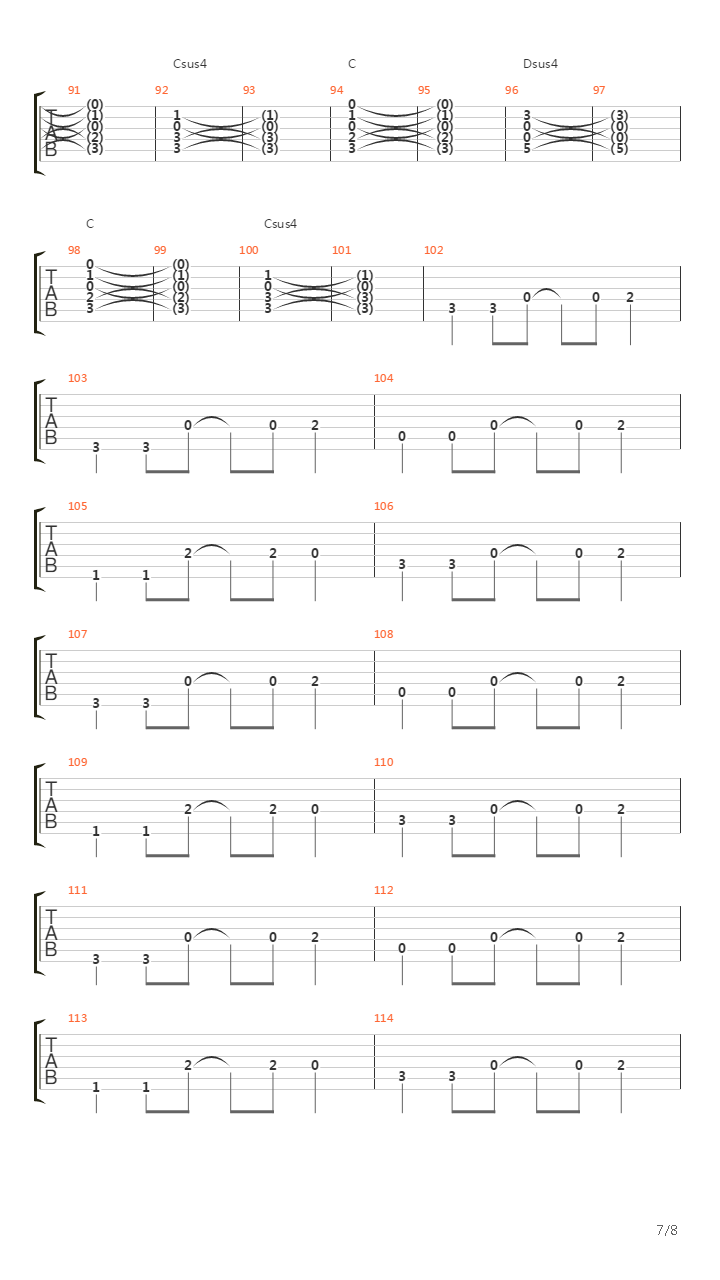 Dammit吉他谱