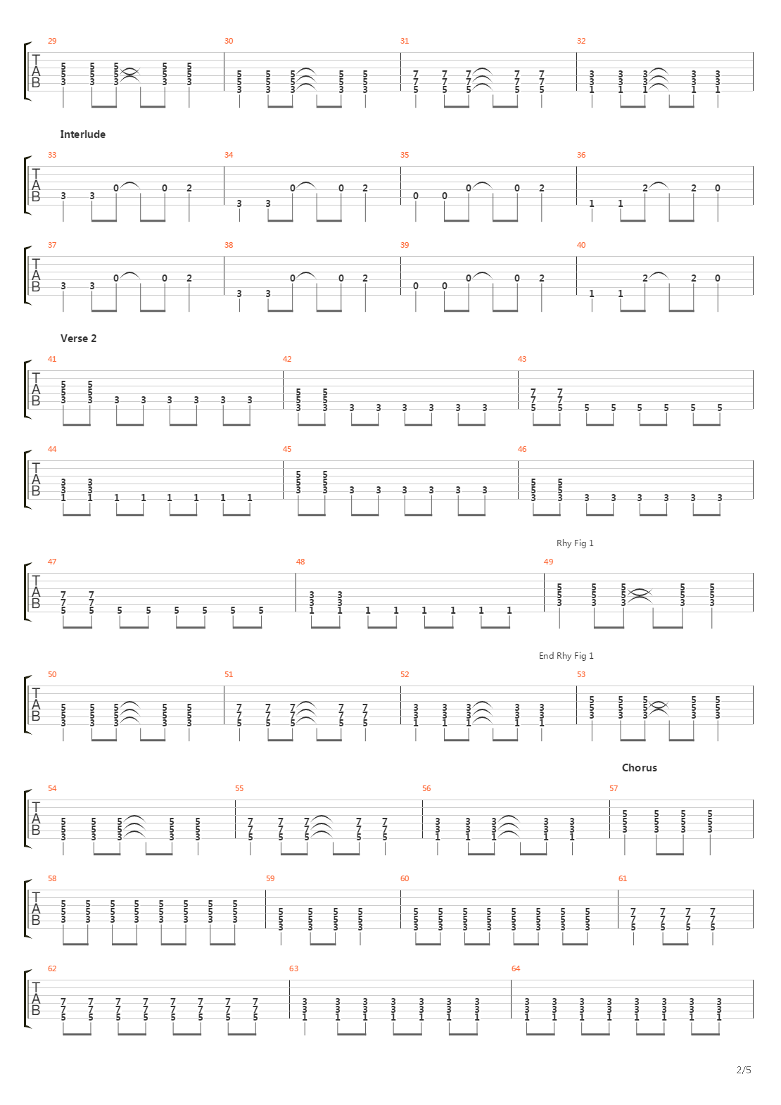 Dammit吉他谱