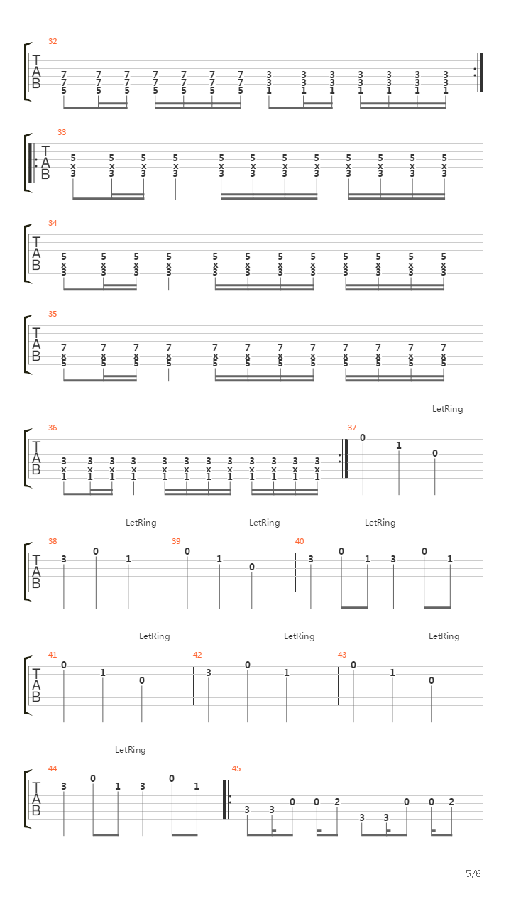 Dammit吉他谱