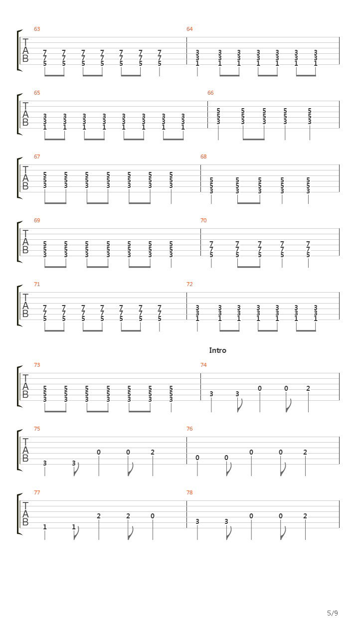 Dammit吉他谱