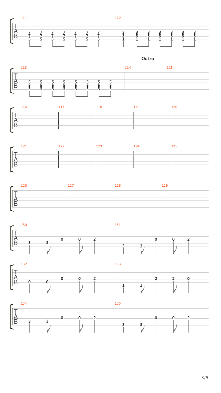 Dammit吉他谱