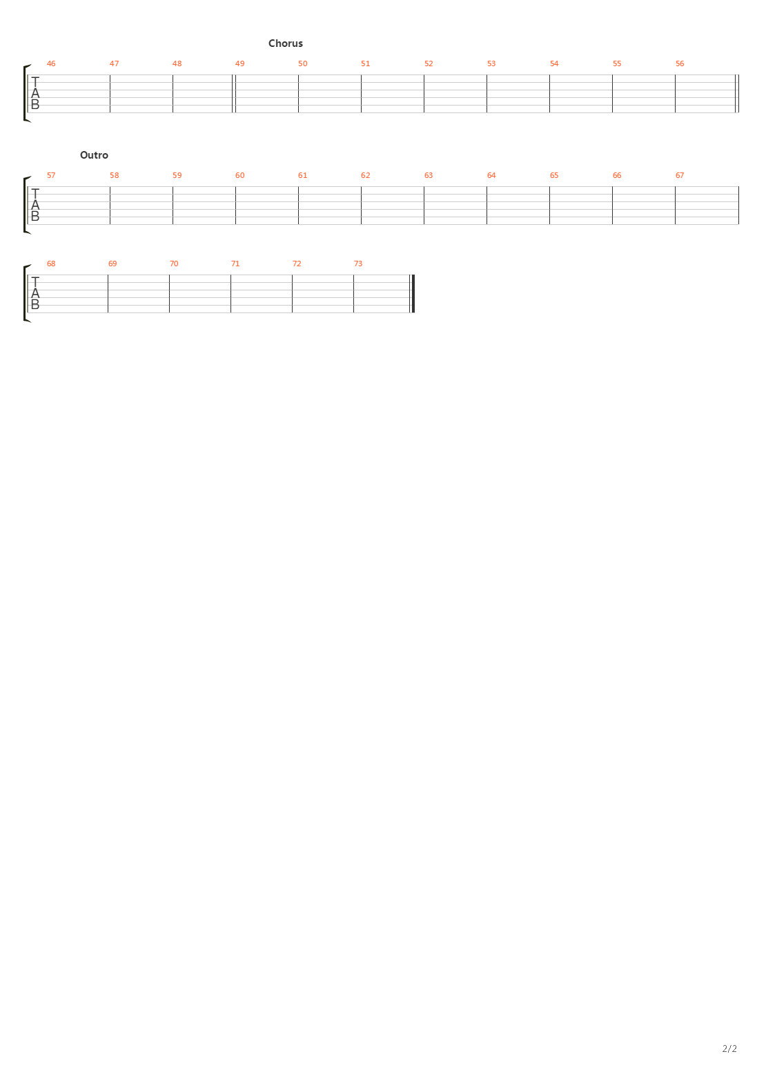 Down吉他谱