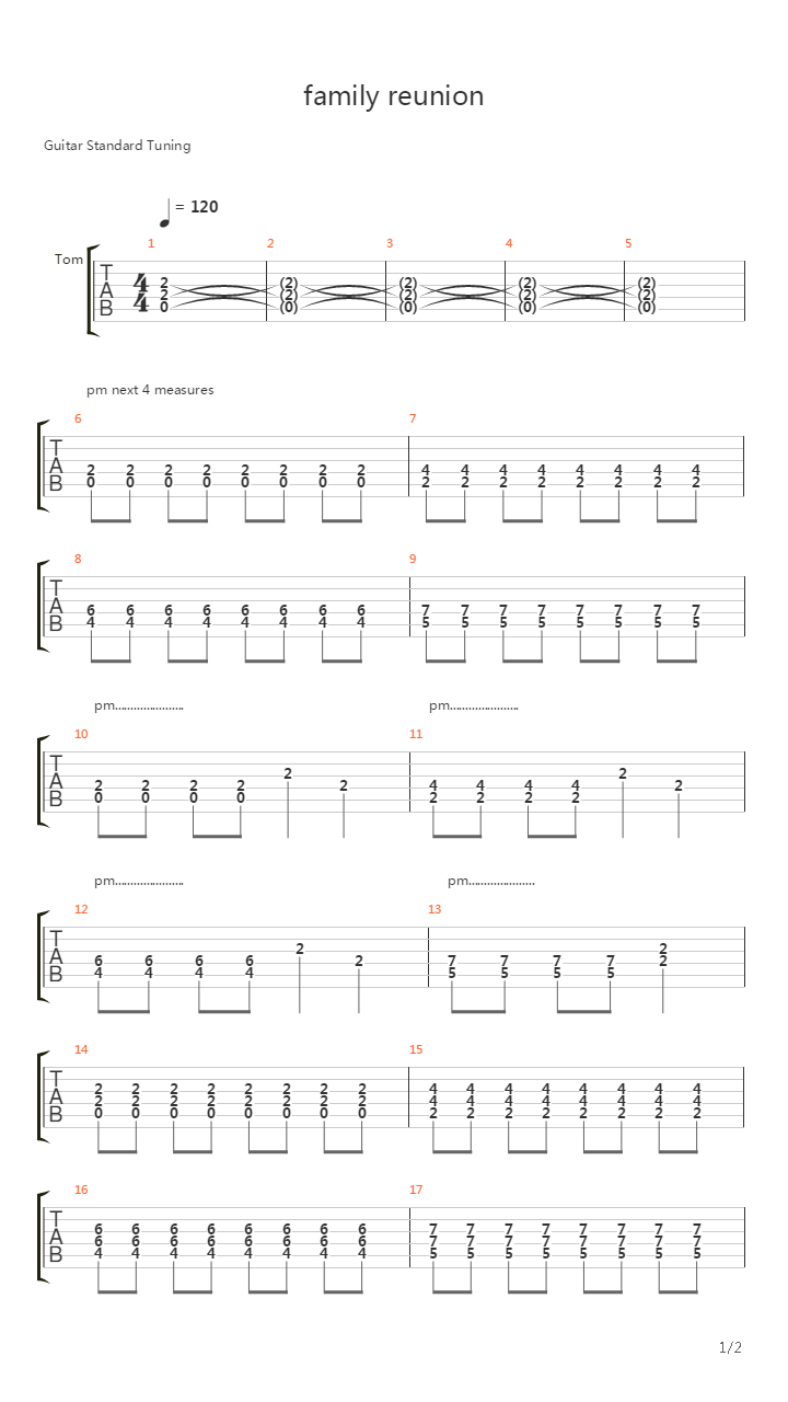 Family Reunion吉他谱