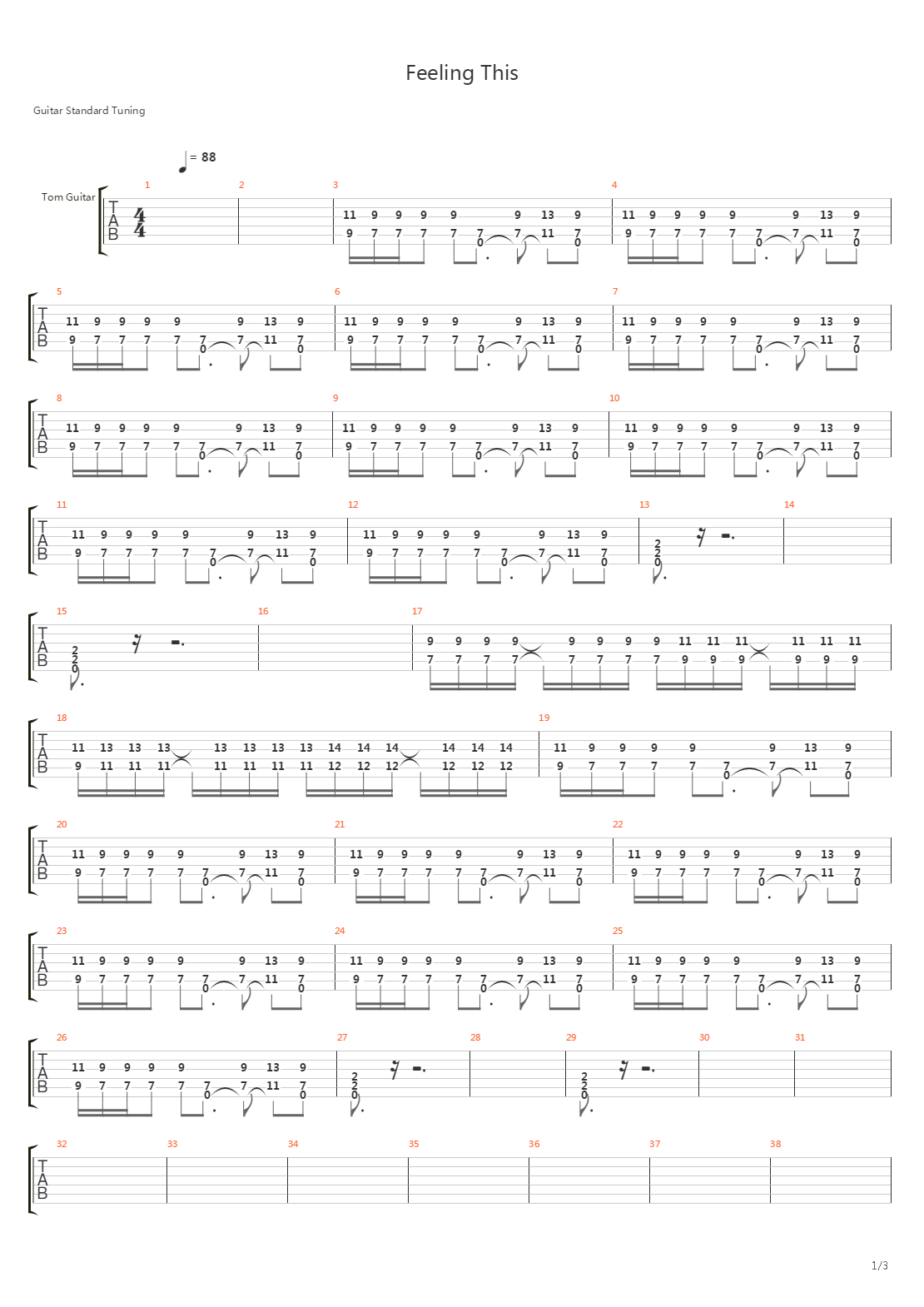 Feeling This吉他谱