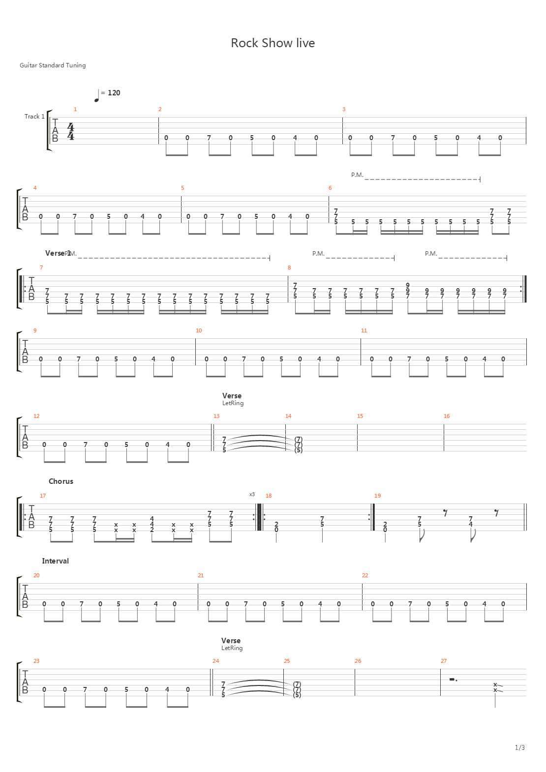 Rock Show吉他谱
