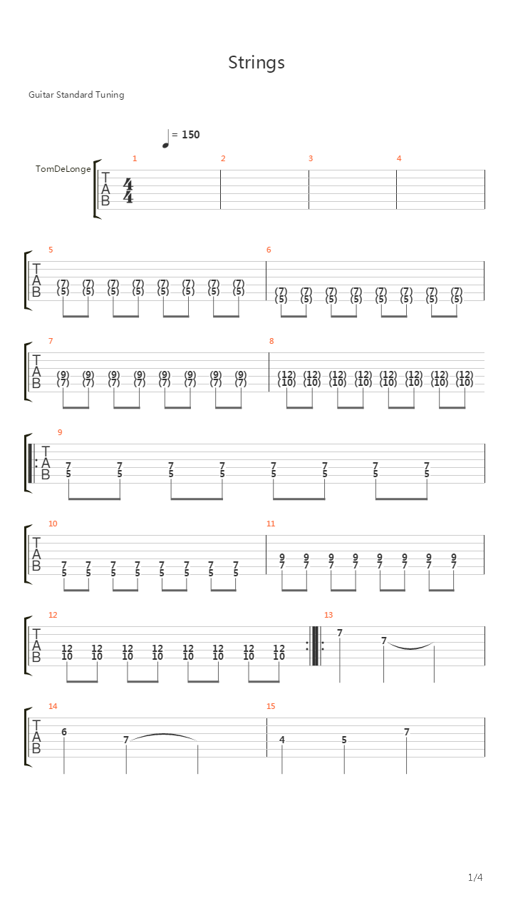 Strings吉他谱
