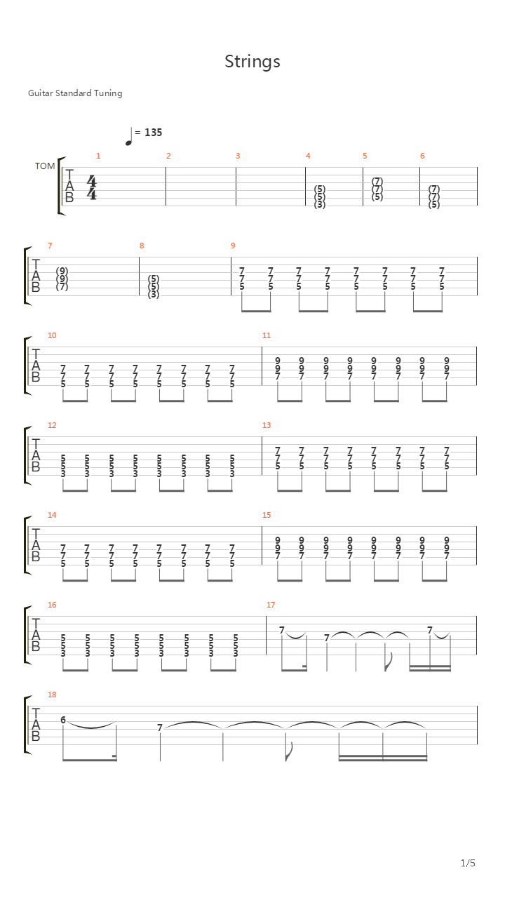 Strings吉他谱