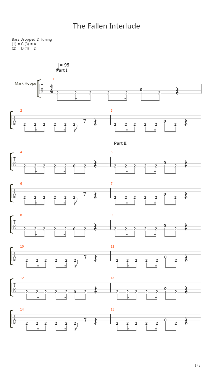 The Fallen Interlude吉他谱