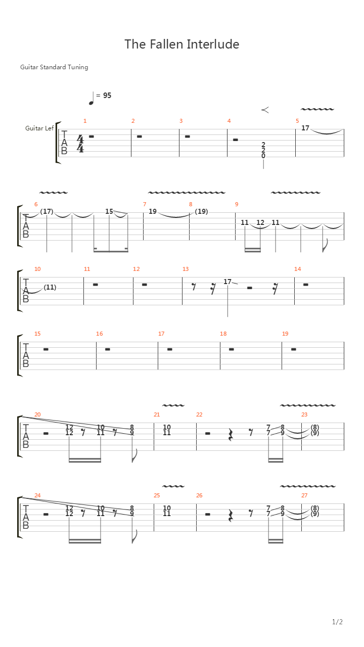 The Fallen吉他谱