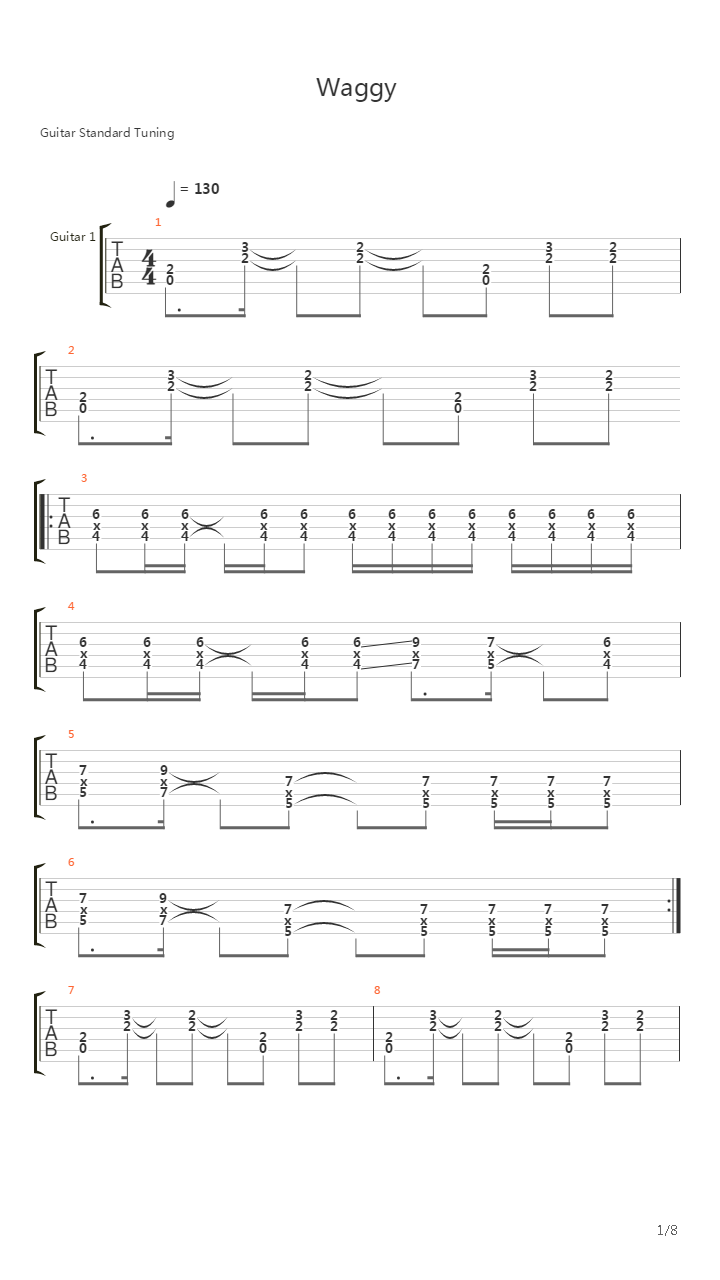 Waggy吉他谱