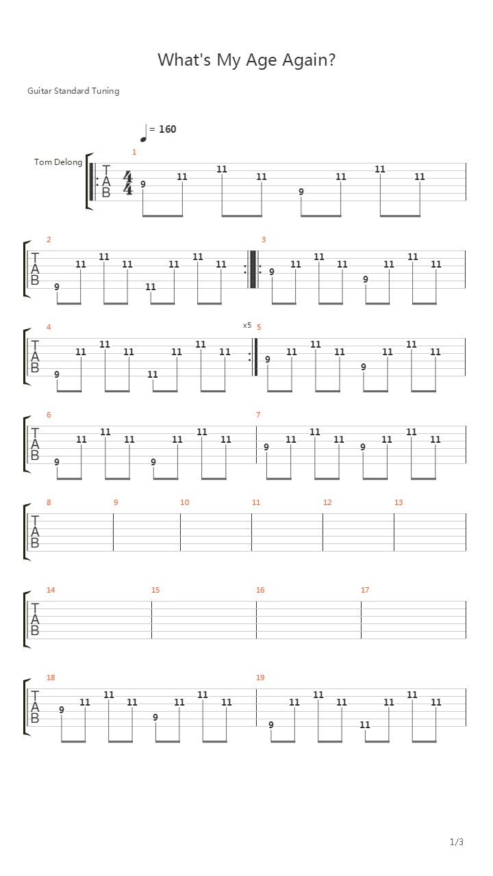 Whats My Age Again吉他谱