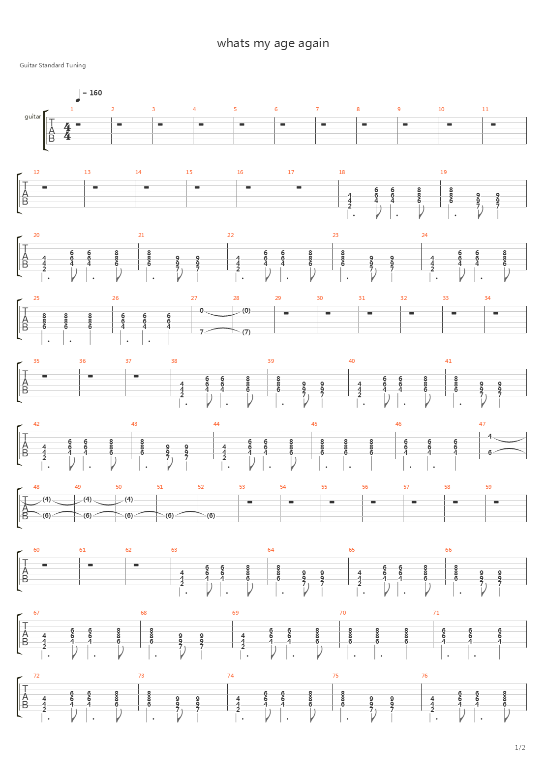 Whats My Age Again吉他谱