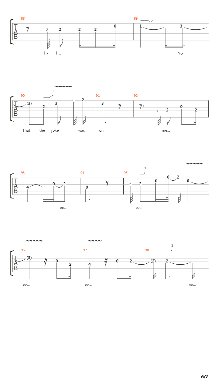 I Started A Joke吉他谱