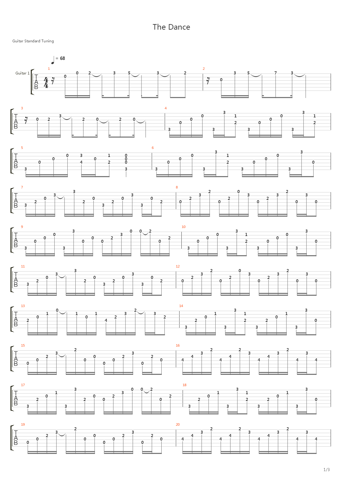 The Dance吉他谱
