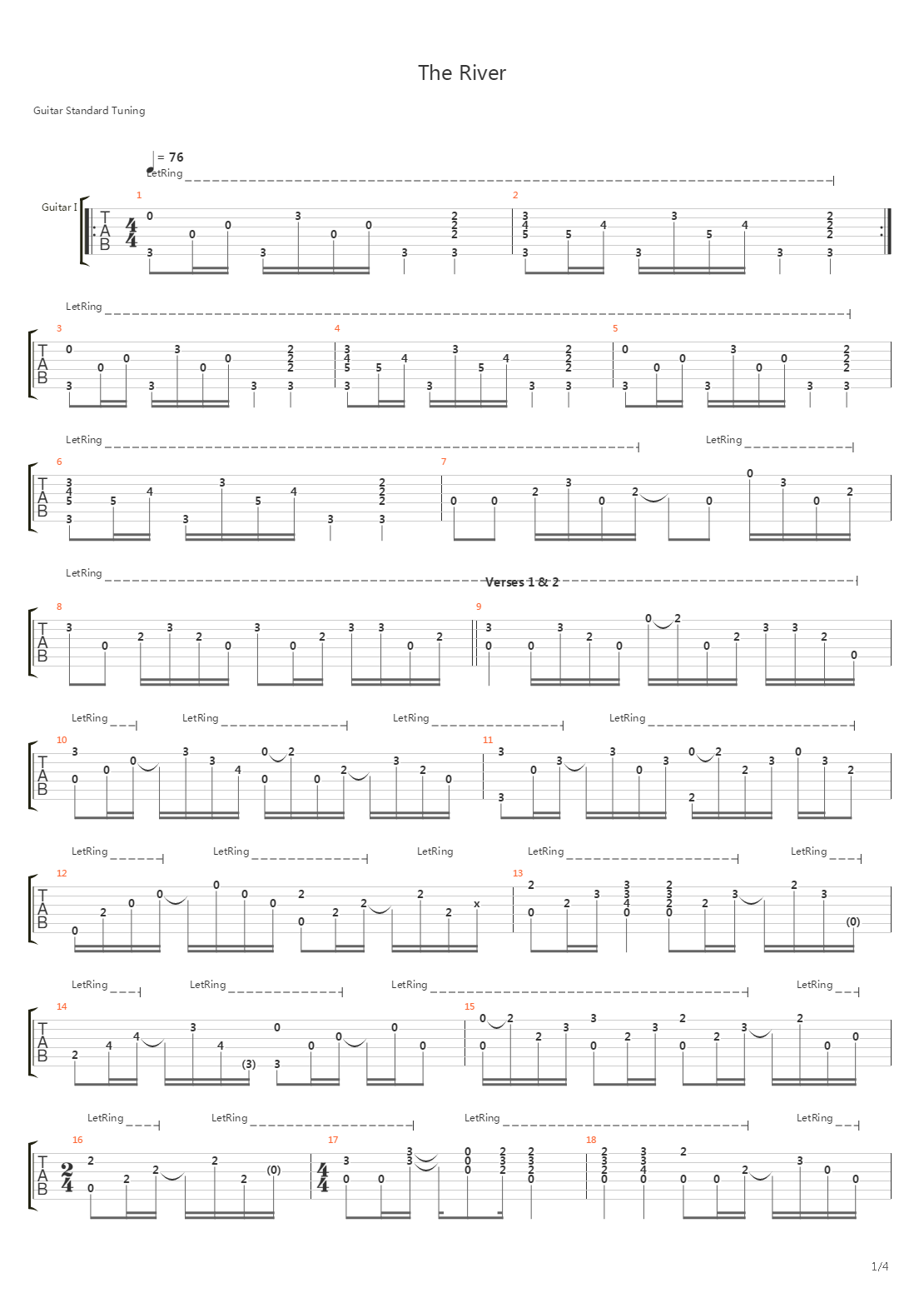 The River吉他谱