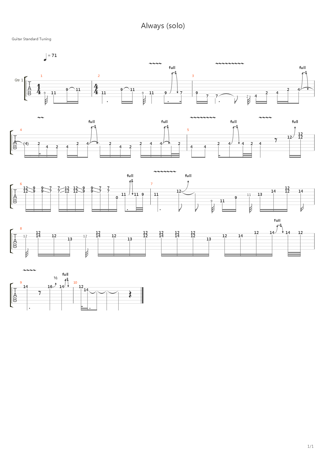 Always吉他谱