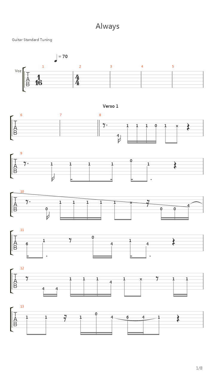 Always吉他谱