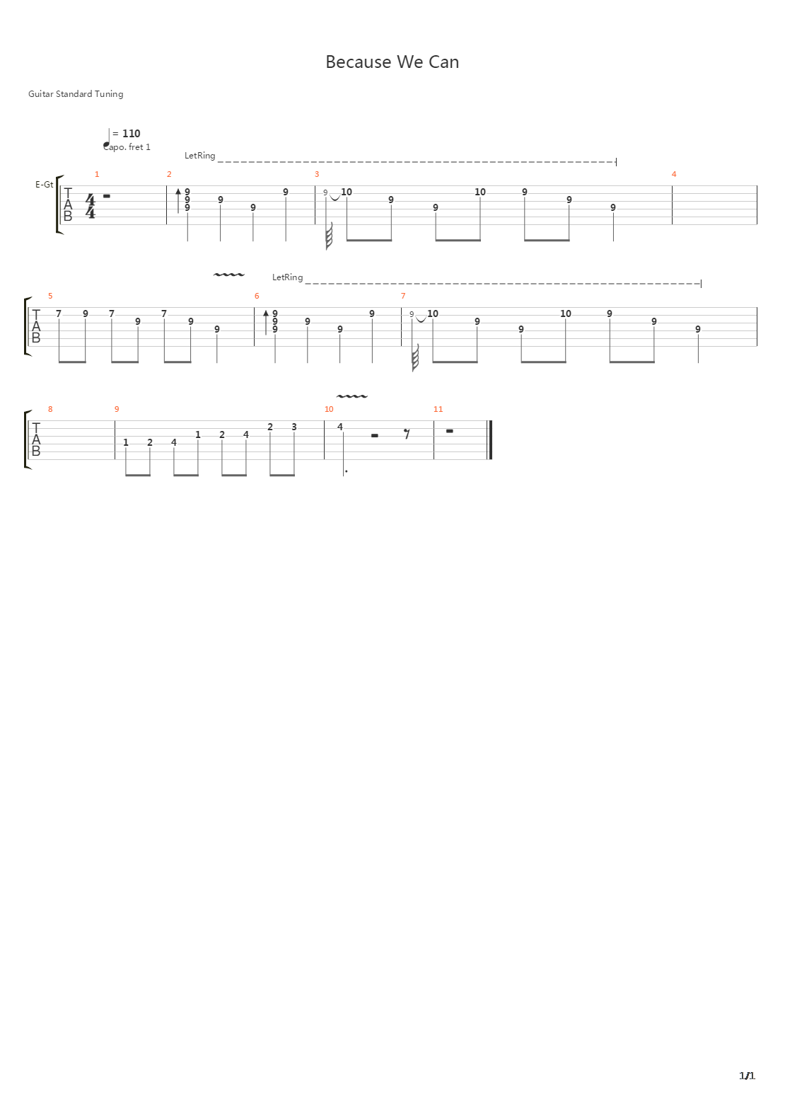 Because We Can吉他谱